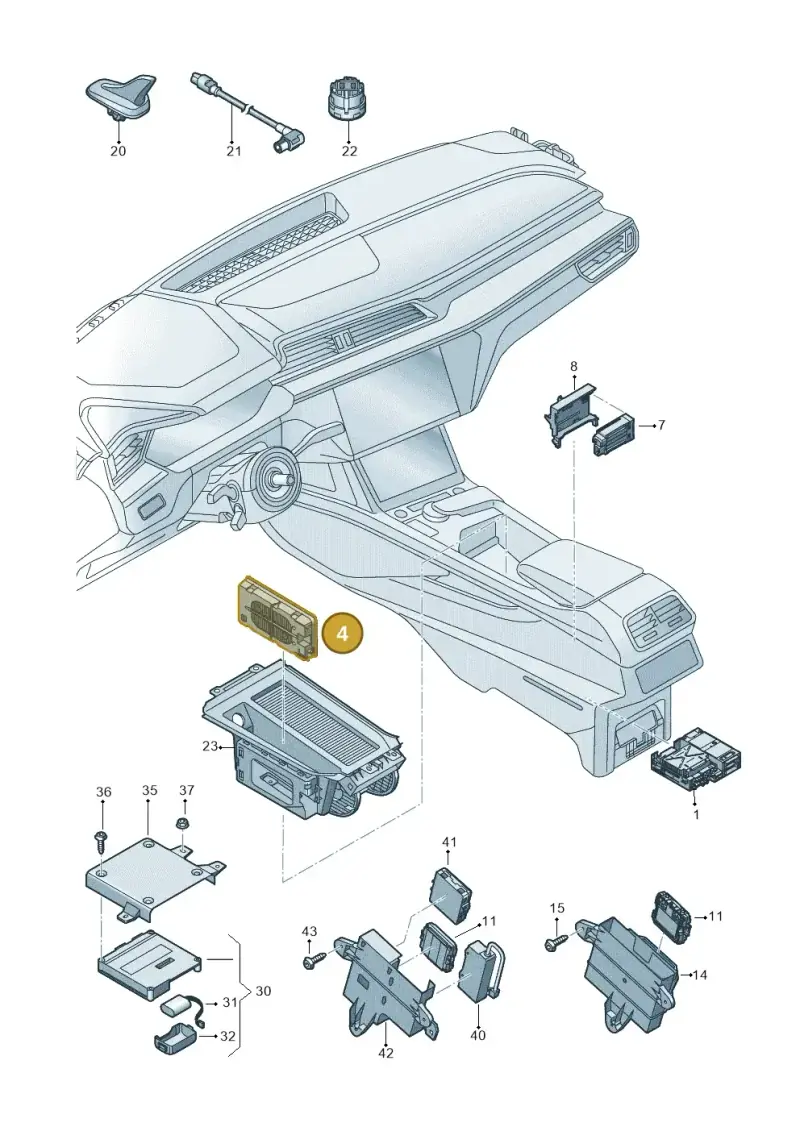 4N0035502B — Audi Q8 e-tron (2018-2020) diagram 586035550, position 4