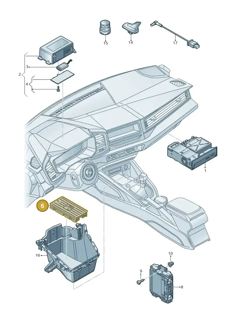 4N0035502B — Audi A1 sportback 1.0 (2018-) diagram 592035550, position 6