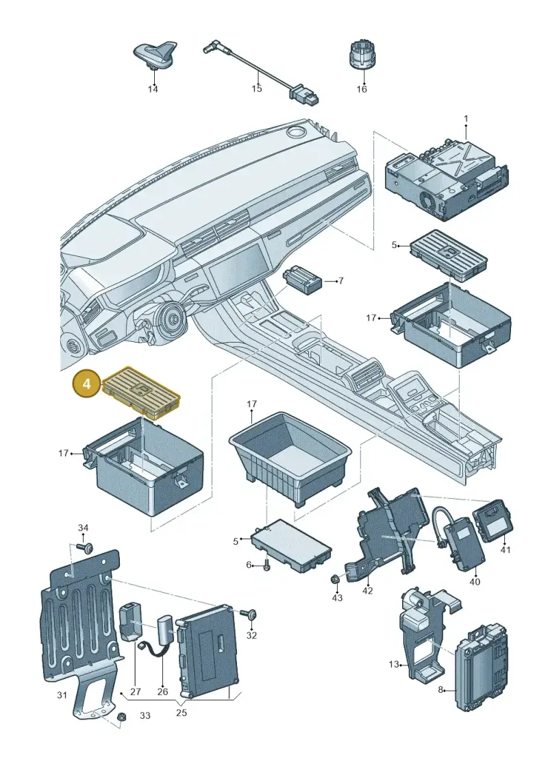 4N0035502B — Audi A8L (2017-2022) diagram 838035550, position 4