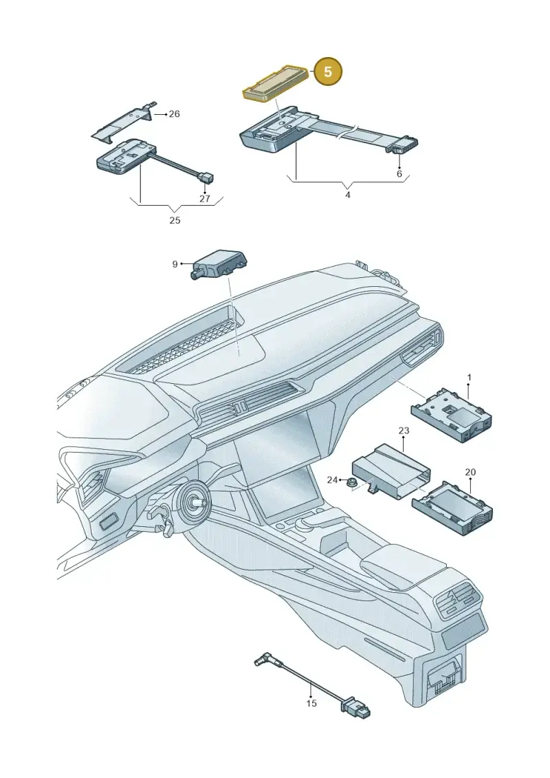 4N0035720 — Audi Q8 e-tron (2018-2020) diagram 586035570, position 5
