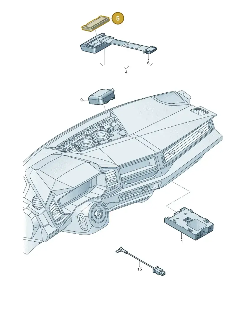 4N0035720 — Audi A1 sportback 1.0 (2018-) diagram 592035570, position 5