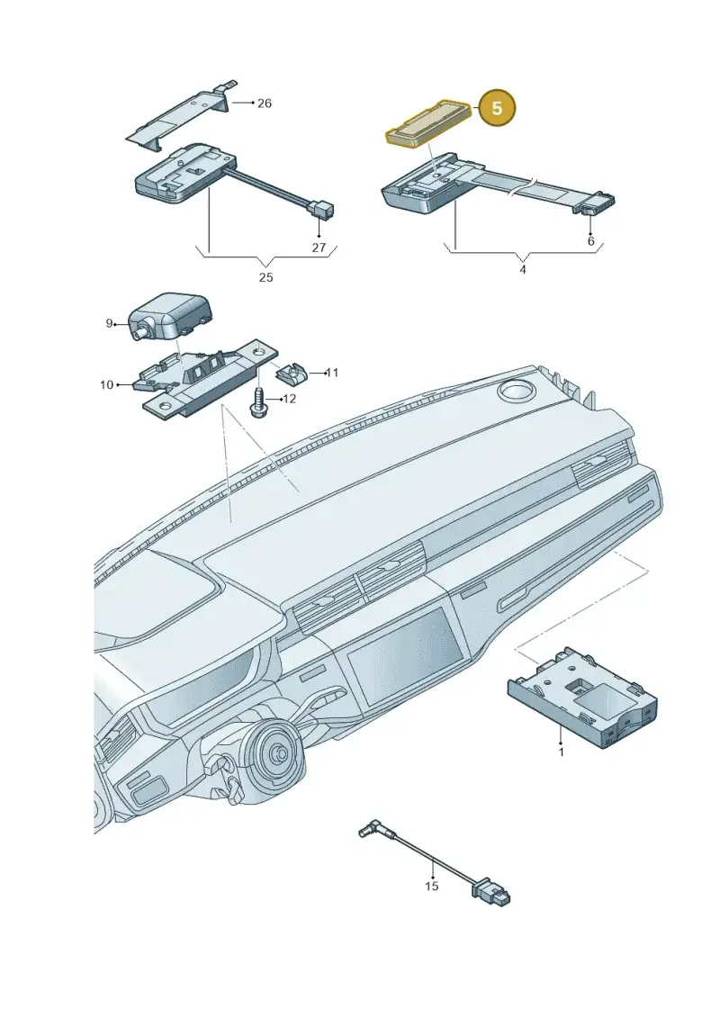 4N0035720 — Audi A8L (2017-2022) diagram 838035570, position 5