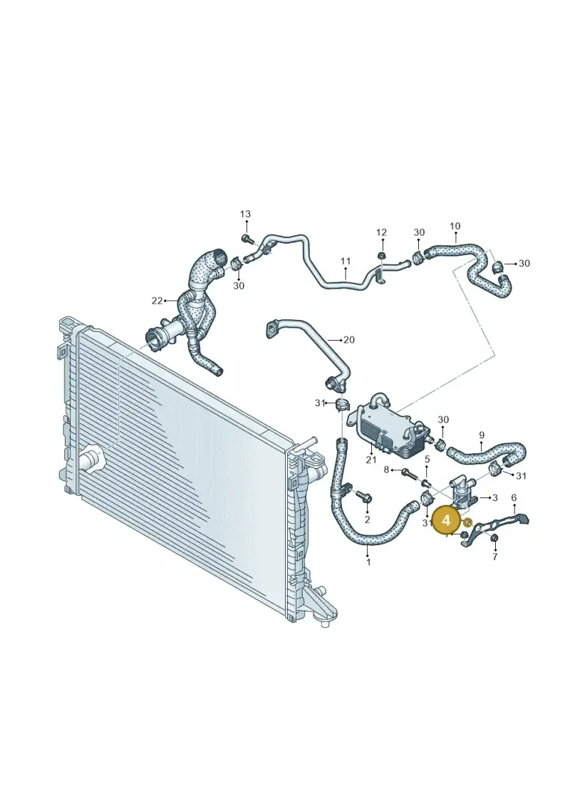 4N0129669B — Audi A6 2.0 (2018-) diagram 435121092, position 4