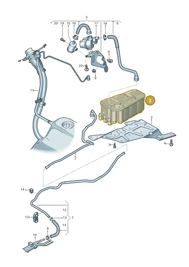 4N0201801C — Audi A8L (2017-2022) diagram 838201085, position 1