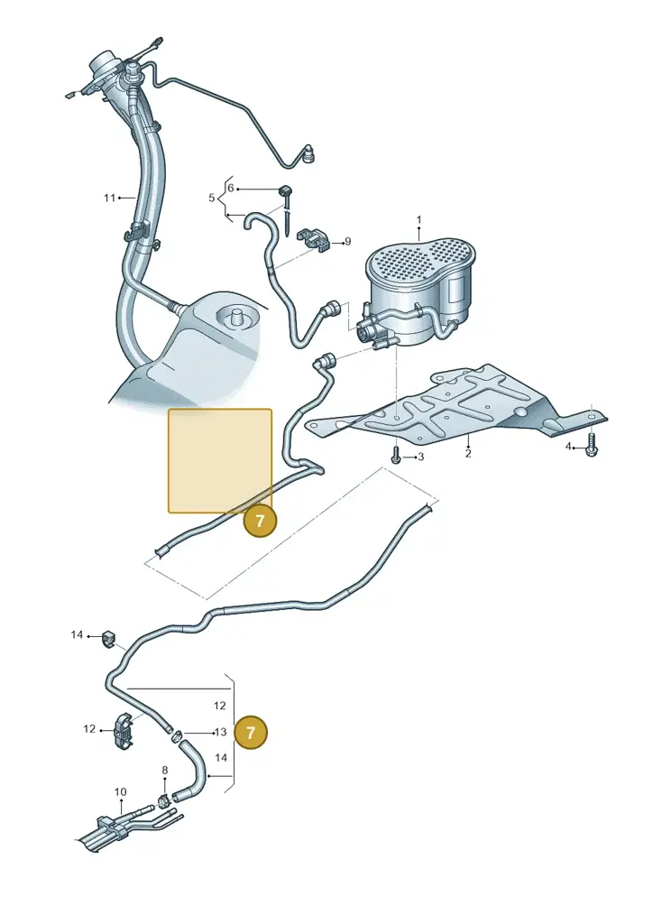 4N0201995M — Audi A8L (2017-2022) diagram 838201800, position 7