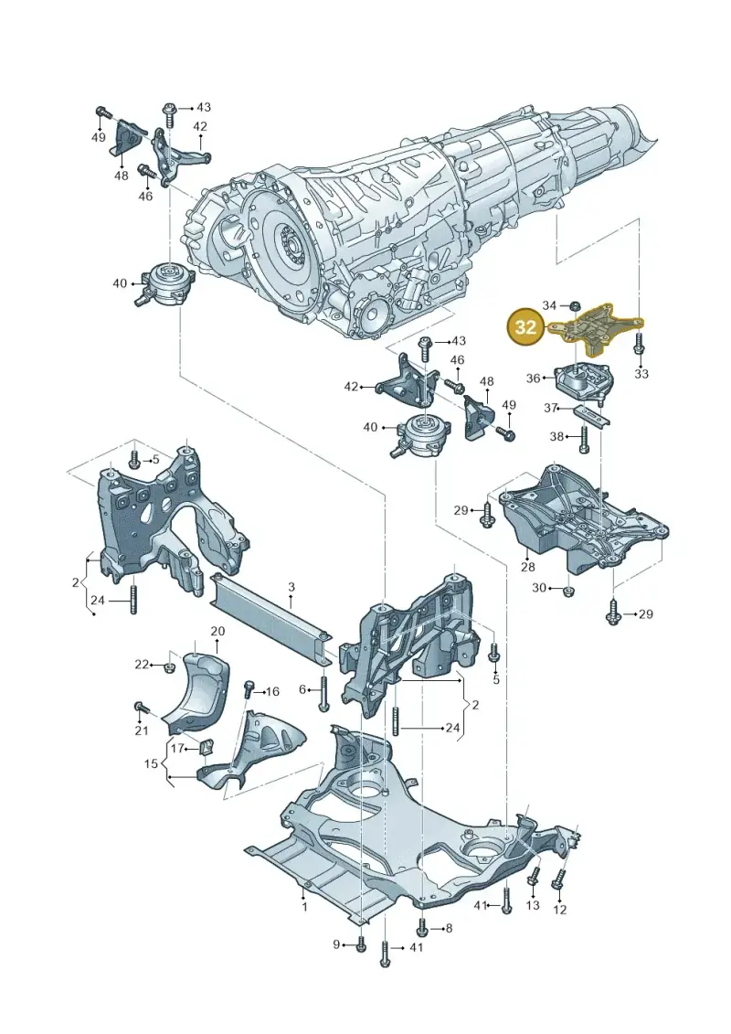4N0399118B — Audi A8L (2017-2022) diagram 838399400, position 32