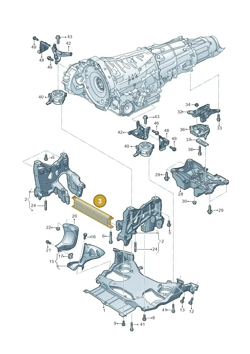 4N0399251C — Audi A8 (2017-2025) diagram 838399400, position 3