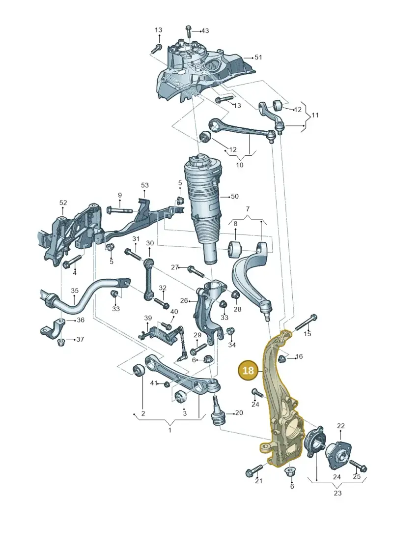 4N0407253B — Audi A8 (2017-2025) diagram 838407000, position 18