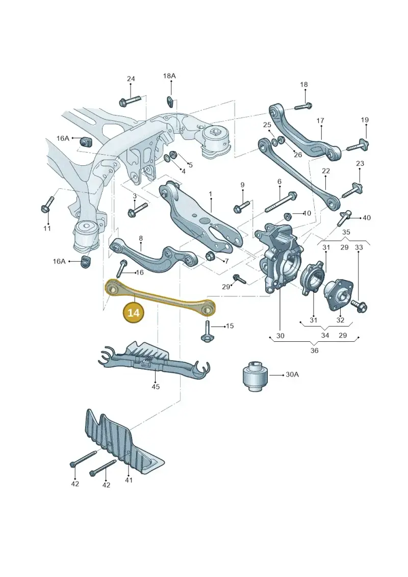 4N0505292 — Audi Q5 qu. 2.0 (2018-) diagram 428505040, position 14