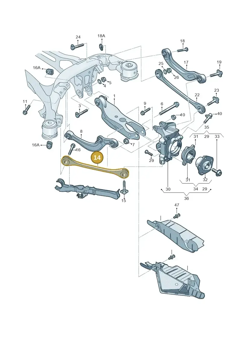 4N0505292 — Audi A8L (2017-2022) diagram 838505200, position 14