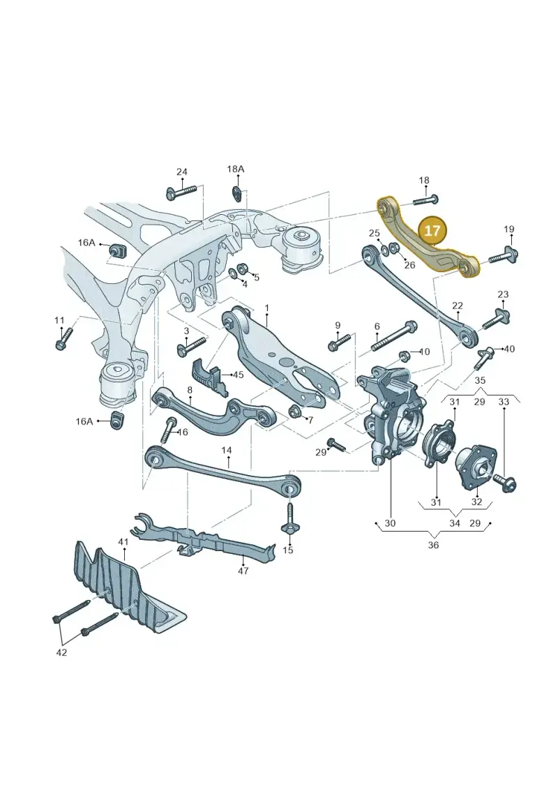 4N0505397A — Audi A6 (2018-2025) diagram 435505300, position 17
