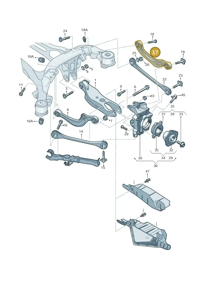 4N0505397A — Audi A8 (2017-2025) diagram 838505200, position 17