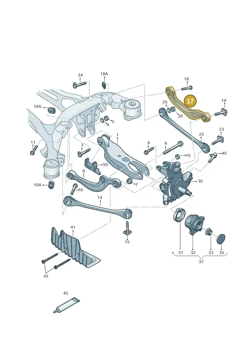 4N0505397A — Audi A6 (2018-2025) diagram 430505200, position 17