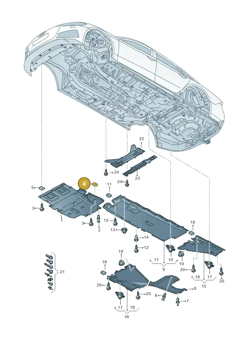 4N0825429 — Audi RS6 Avant (2019-) diagram 537825000, position 4
