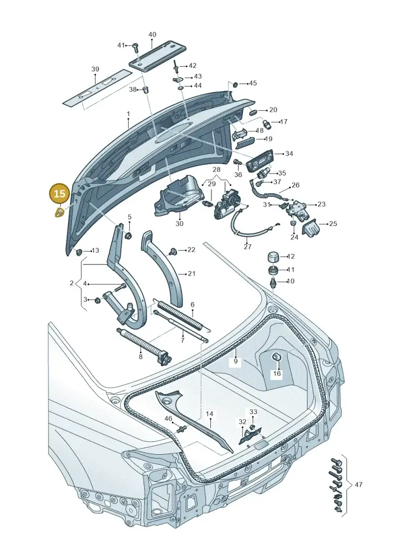 4N0827373 — Audi A8 (2017-2025) diagram 838827000, position 15