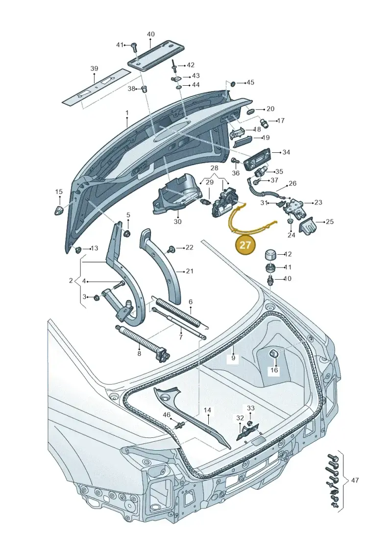 4N0827535A — Audi A8L (2017-2022) diagram 838827000, position 27