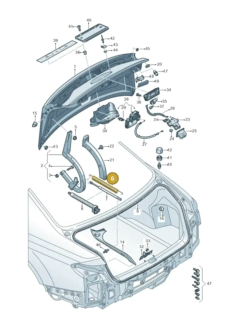 4N0827665 — Audi A8L (2017-2022) diagram 838827000, position 6