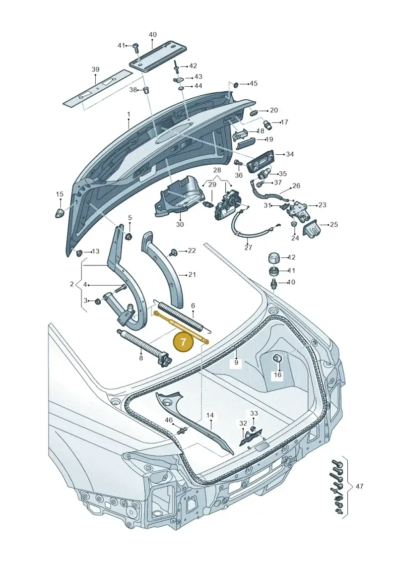 4N0827919 — Audi A8L (2017-2022) diagram 838827000, position 7