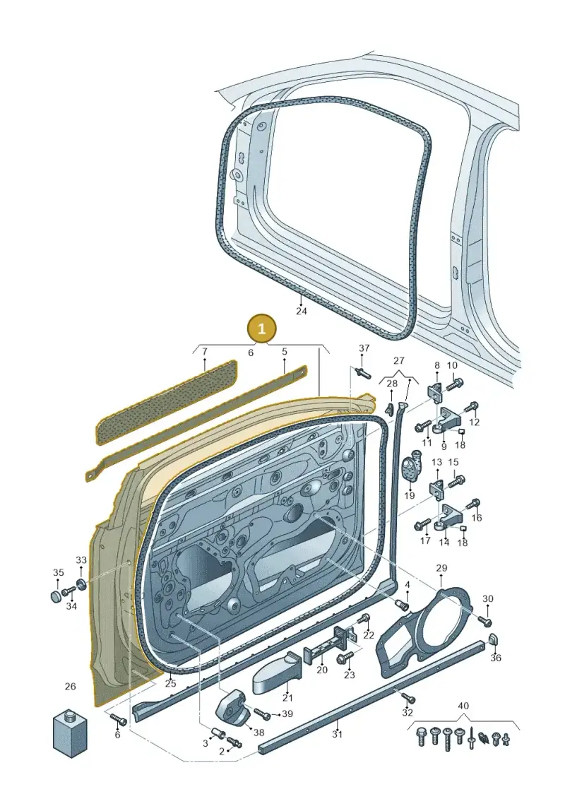 4N0831052A — Audi A8 (2017-2025) diagram 838831100, position 1