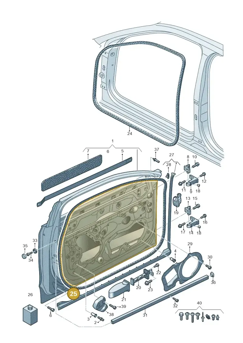 4N0837911D — Audi A8L (2017-2022) diagram 838831100, position 25