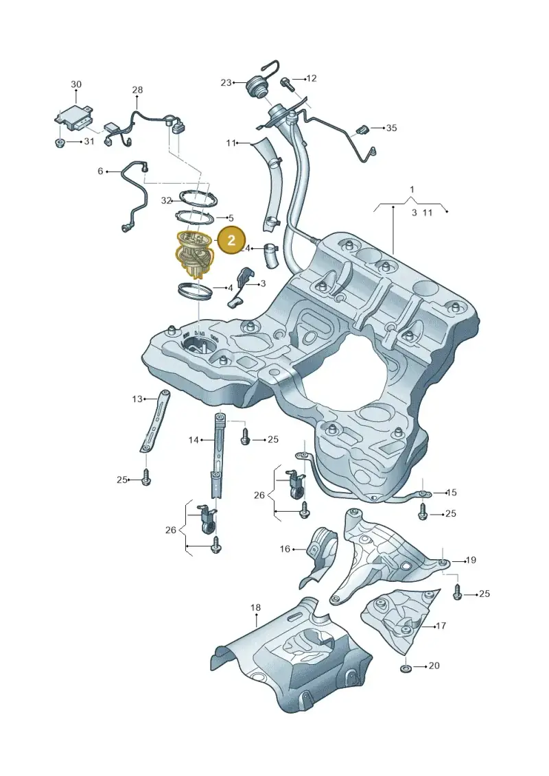 4N0919088A — Audi A8L (2017-2022) diagram 838201000, position 2
