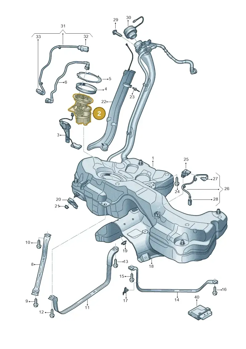 4N0919088A — Audi RS5 Sportback (2017-) diagram 847201150, position 2