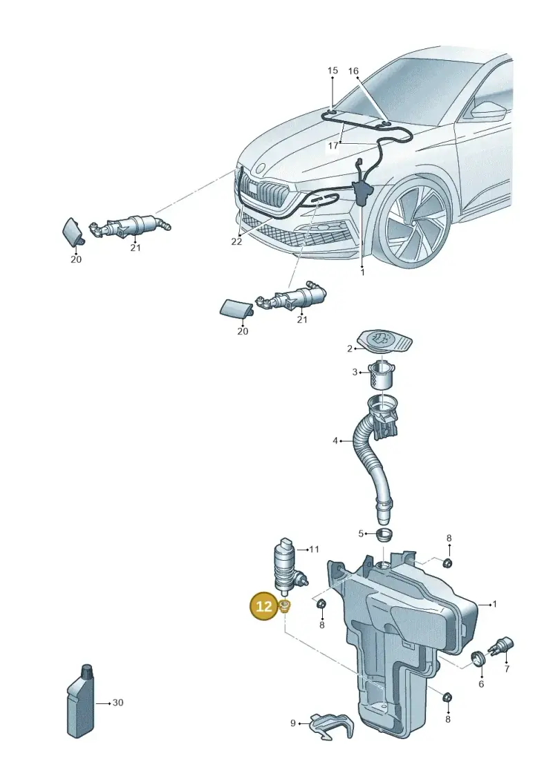 4N0955465 — Skoda Octavia (2019-2022) diagram 585955020, position 12