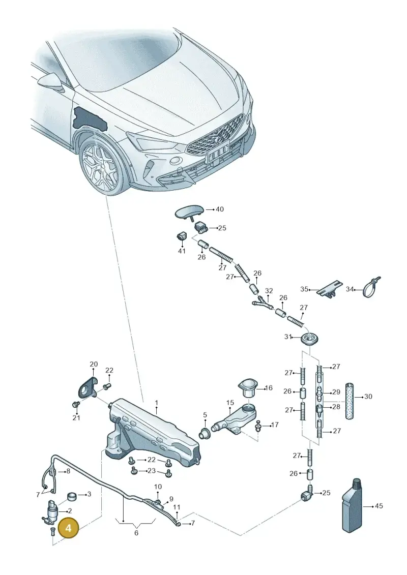 4N0955465 — SEAT CUPRA Formentor (2020-) diagram 5ff955015, position 4