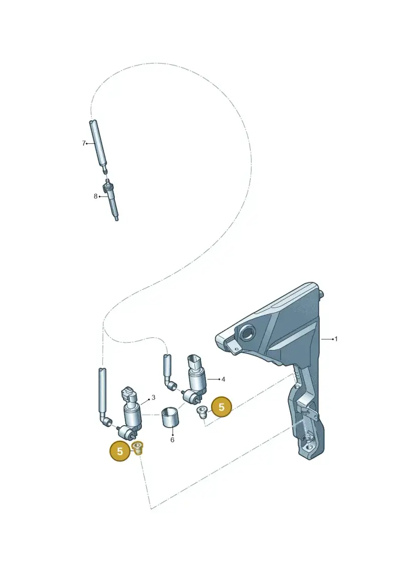 4N0955465 — Audi A8 (2017-2025) diagram 838955022, position 5