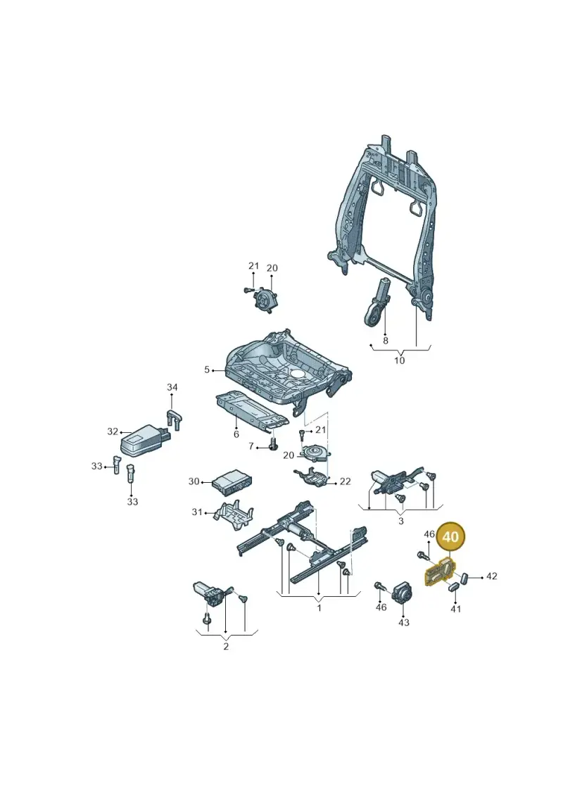 4N0959747D — Audi A6 L 2.0 (2018-) diagram 577959021, position 40
