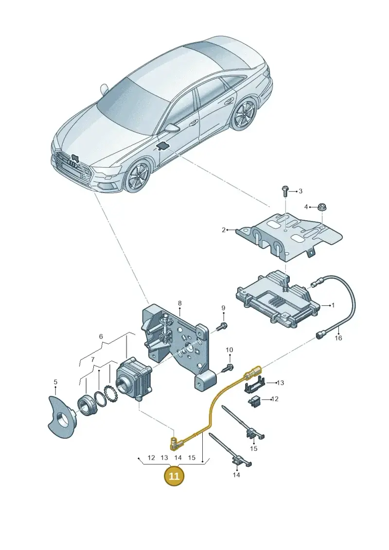 4N0971192 — Audi A6 (2018-2025) diagram 430907400, position 11