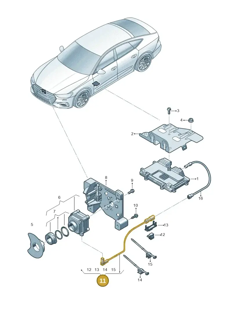 4N0971192 — Audi A7 Sportback (2018-2025) diagram 435907400, position 11