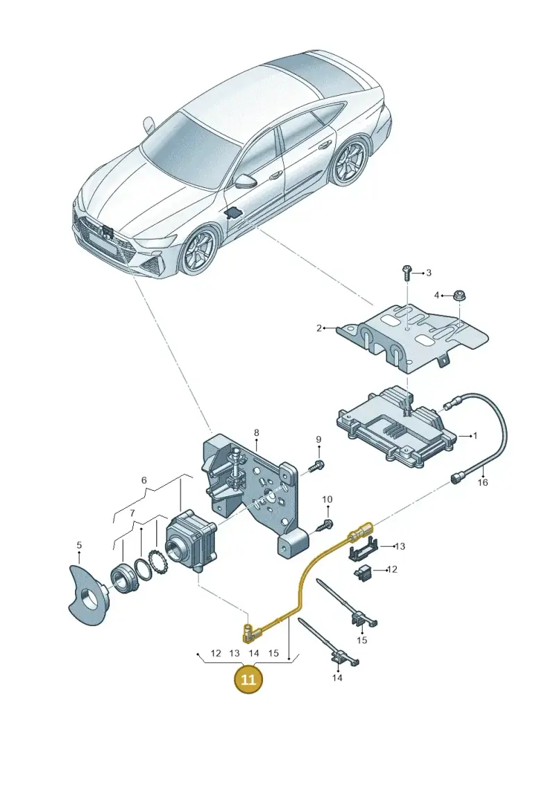 4N0971192 — Audi RS7 Sportback (2019-2025) diagram 538907240, position 11