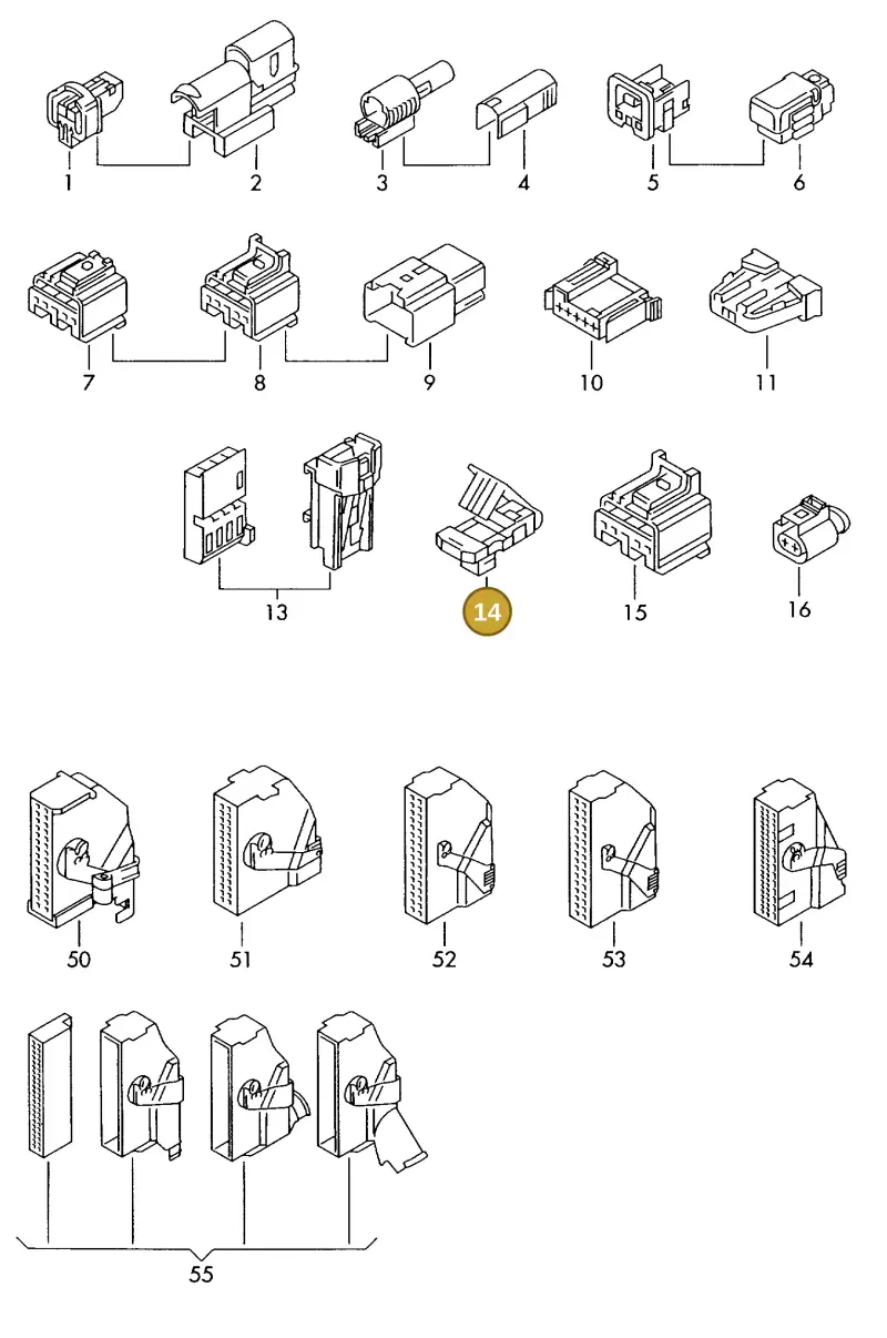 4N0971259 — Audi 1J0 platform diagram 198973800, position 14