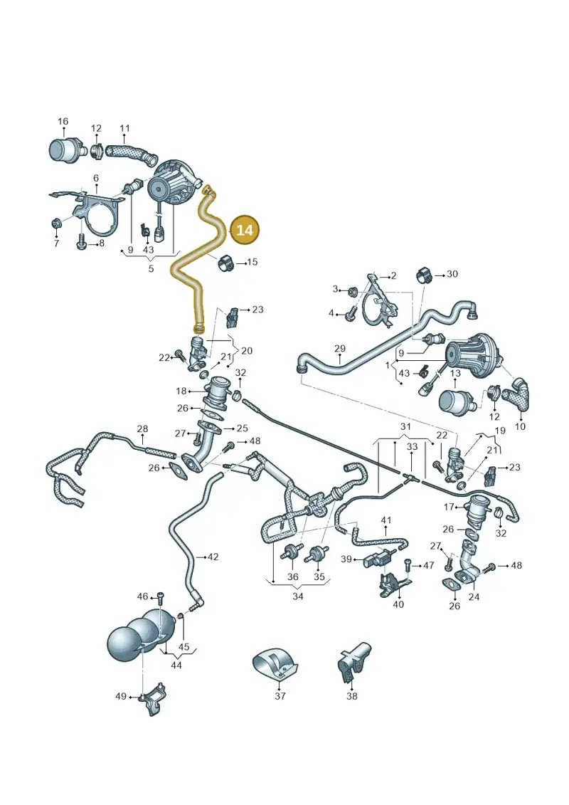 4S0131605C — Audi R8 Spyder (2015-2024) diagram 872131350, position 14