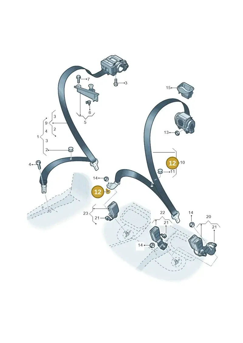 4S0805163 — Audi A7 Sportback (2018-2025) diagram 435857700, position 12