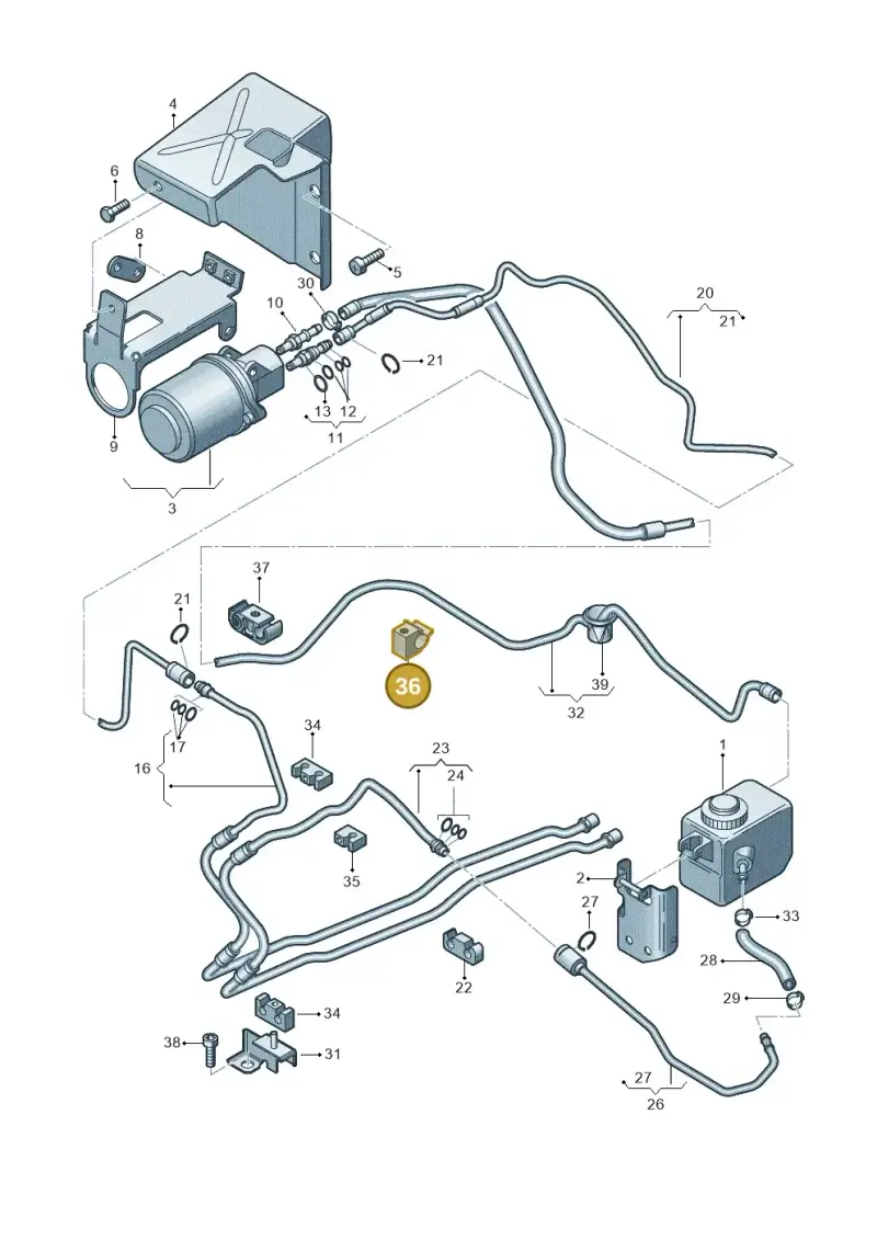 4Z7721697A — Audi A6 Allroad qu. (2000-2005) diagram 247721900, position 36