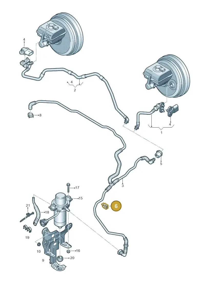 4Z7721697A — Audi A8 (2013-2018) diagram 696611850, position 6