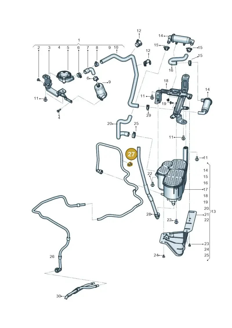 4Z7721697A — Audi Q7 (2015-2025) diagram 819201700, position 27