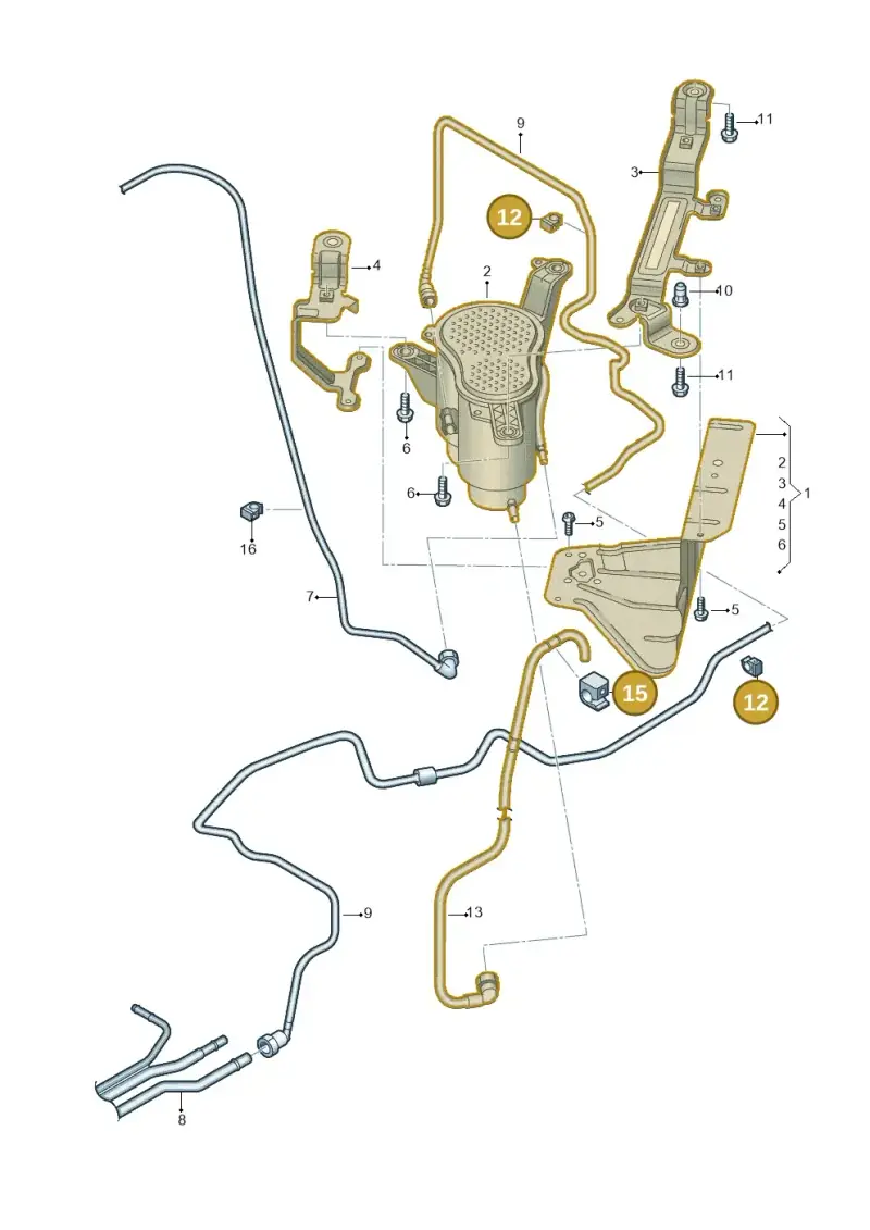 4Z7721697A — Audi Q7 (2015-2025) diagram 859201800, position 12+15