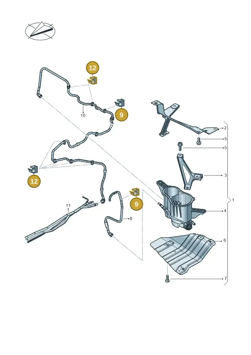 4Z7721697A — Audi RS Q8 (2019-2025) diagram 624201040, position 9+12