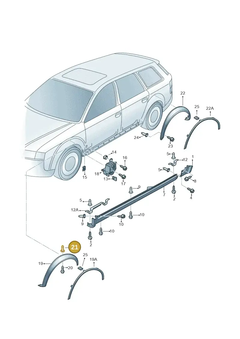 4Z7853934 — Audi A6 Allroad qu. (2000-2005) diagram 247853600, position 21