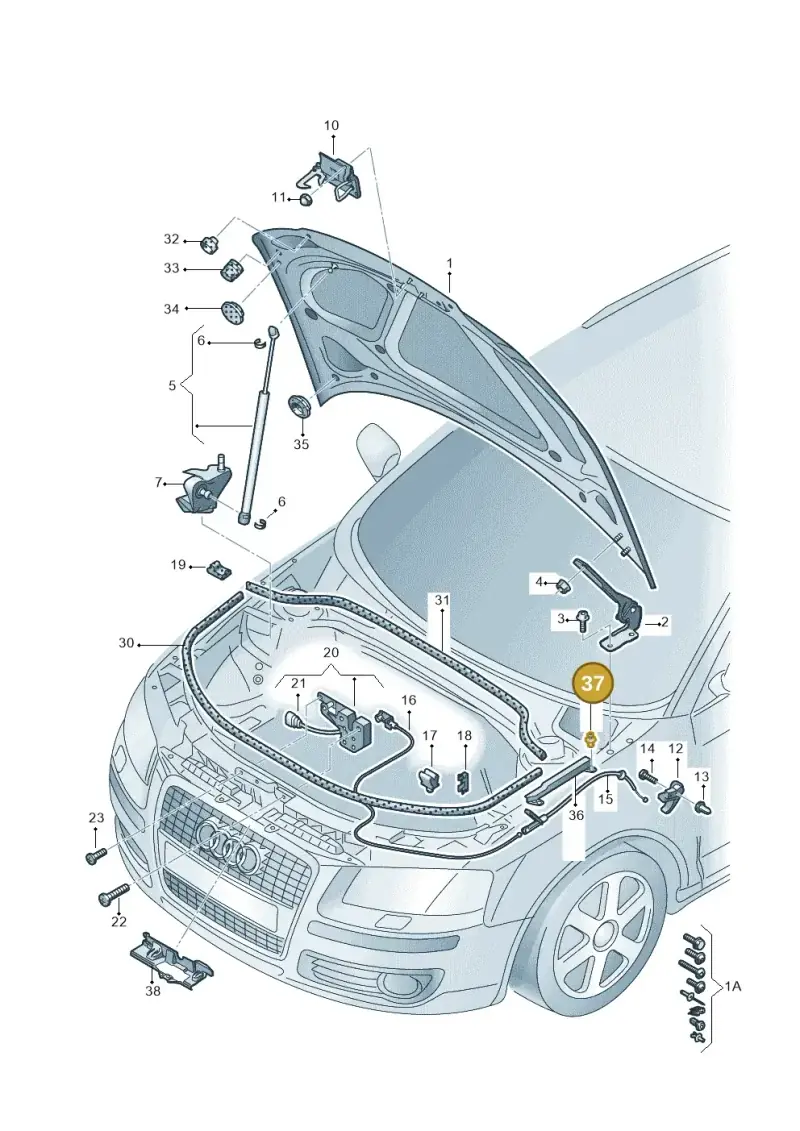 4Z7853934 — Audi RS3 Sportback (2011-2012) diagram 412823100, position 37