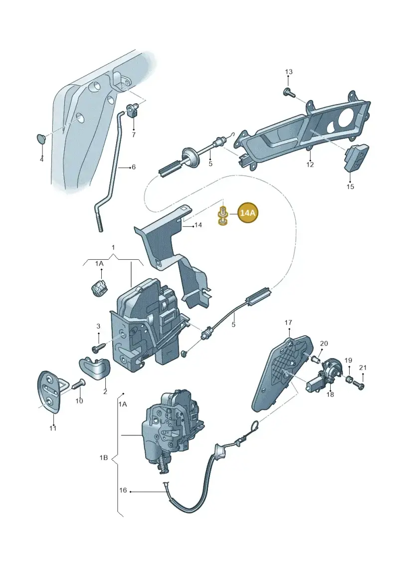 4Z7853934 — Audi A6 2.7 TDI (2008-2011) diagram 448837300, position 14A