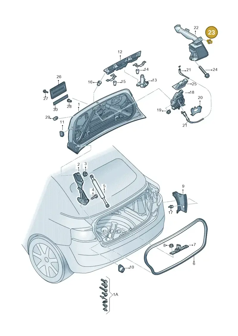 4Z7853934 — Audi A3 Cab. 2.0 TDI (2007-2013) diagram 642827000, position 23