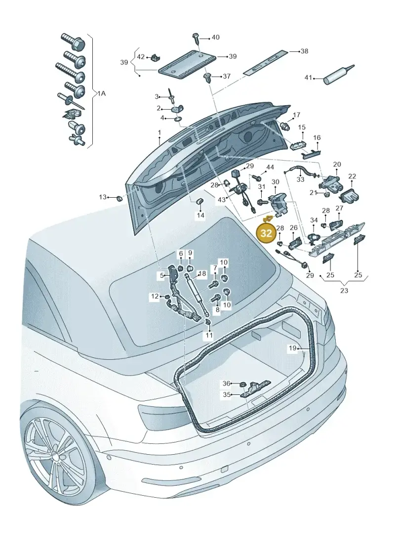4Z7853934 — Audi A3 Cabriolet (2016-2020) diagram 778827000, position 32