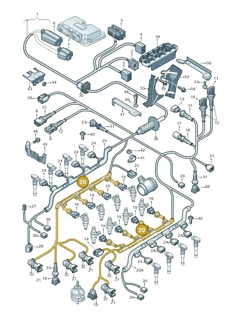 4Z7971824C — Audi A8/S8/qu. lang (2003-2007) diagram 291971600, position 20