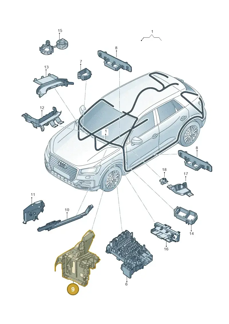 517941395C — Audi Q2 2.0 TDI (2016-2018) diagram 803971080, position 9