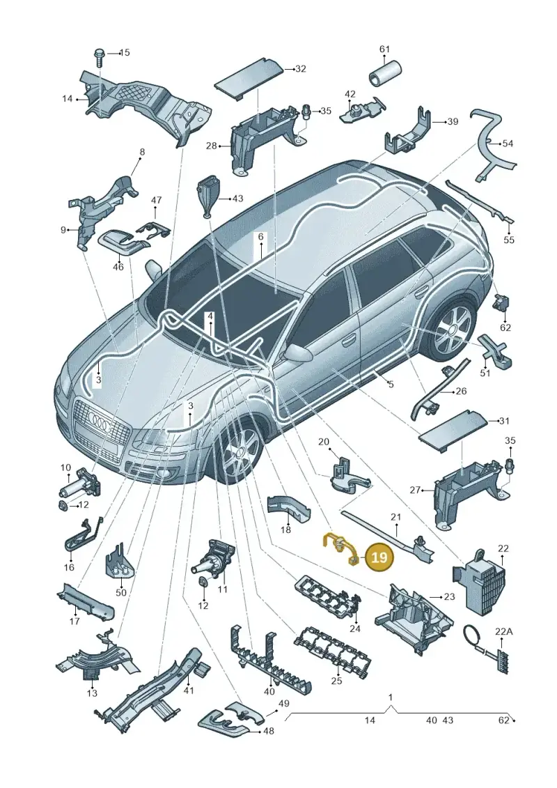 535853879A — Audi RS3 Sportback (2011-2012) diagram 720971800, position 19