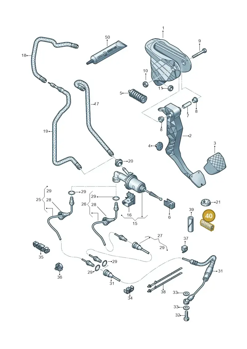 535853879A — Audi R8 qu. 5.2 (2012-2015) diagram 618721250, position 40